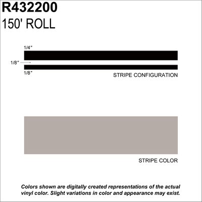 SHARPLINE CONVERTING INC MS, 1/2" X 150'; New Pewter Metallic