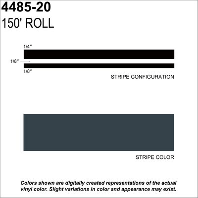 SHARPLINE CONVERTING INC Pinstripe Light Charcol 1/2" x 150'