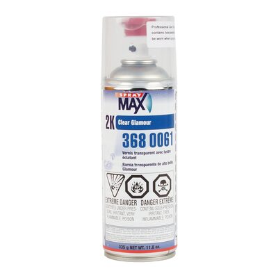 SprayMax 3680061 2K Glamour Clear Coat, 11.8 oz, High Gloss
