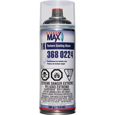 SprayMax 3680224 1K Texture Coating, 13.5 oz Aerosol Can, Black, Liquid