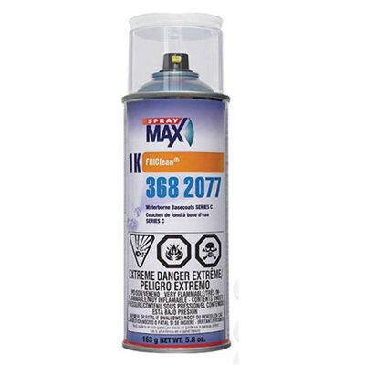 SprayMax FillClean 3682077 Series C Waterborne Basecoat, 5.8 oz Aerosol Can, Clear