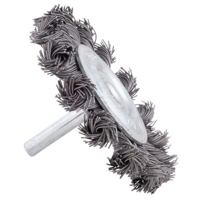 Shark Industries 3-inch Mini Knotted Wire Wheel on 1/4-inch Mandrel