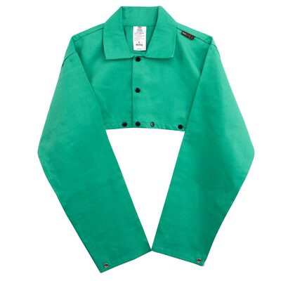 Shark Welding Green Sateen Welder's Cape Sleeve - Large