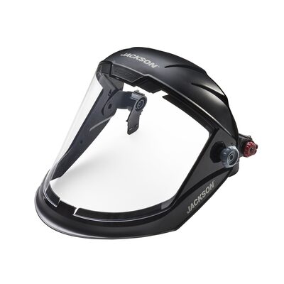 Jackson Safety Face Shield - MAXVIEW Premium Series - 9.06" x 13.38' x 0.04" Window - Clear - Hard Hat Interchange System (HHIS) for mounting to slotted hard hats