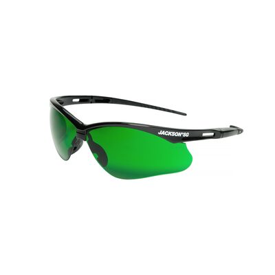 Jackson Safety Safety Glasses - SG Series - I.R 3.0 - Black Frame - Hardcoat Anti-Scratch - Light Cutting & Brazing