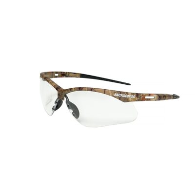 Jackson Safety Safety Glasses - SG Series - Clear Lens - Camo Frame - STA-CLEAR Anti-Fog - Indoor