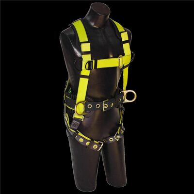 FALL SAFE Safety Harness - IRONMAN Series - Construction-Style Positioning - Back / Side, Pass Through, Tongue Buckle - Size: Big Boy