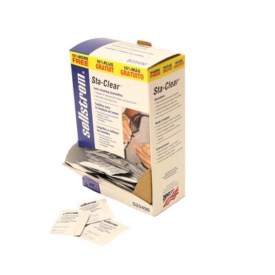 Sellstrom Sta-Clear Pre-moistened non-alcohol based cleaning towelettes