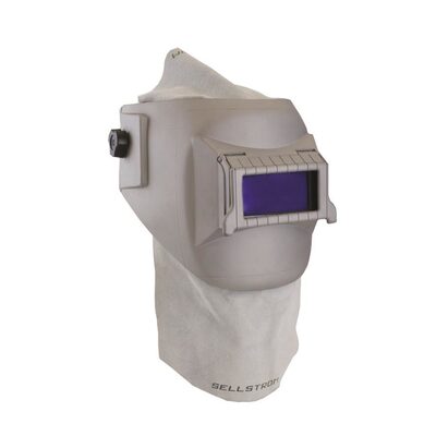Sellstrom Welding Helmet - Passive - Nylon - Lift Front -  2" x 4.25" Viewing Area - Shade 10 - Ratcheting Headgear - Grey - Confined Space