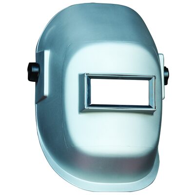 Sellstrom Welding Helmet - Passive - Nylon - Lift Front  - 2"" x 4.25" Viewing Area - Shade 10 - Ratcheting Headgear - Silver - 290 Series