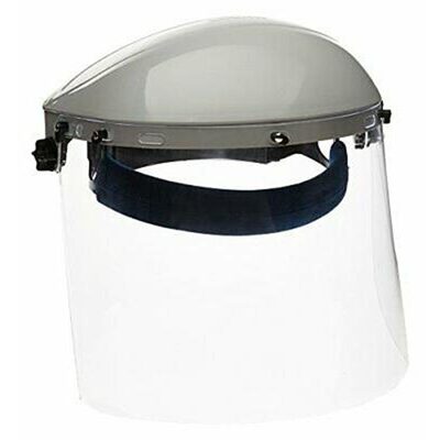 Sellstrom Face Shield - 301 Series - 8" x 15.5" x 0.40" Window - Clear - Ratcheting Headgear - Single Crown
