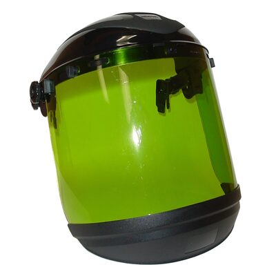 Sellstrom Face Shield - 312 Series - 8" x 15" x 0.60" Window - ArcFlash - Universal Hard Hat Adapter Headgear - Dual Crown