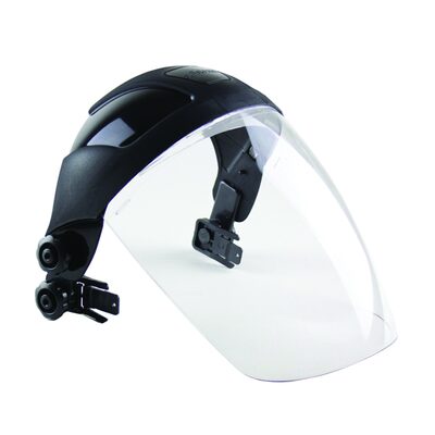 Sellstrom Face Shield - DP4 Series - 9" x 12.125" x 0.060" Window - Clear AF - Universal Hard Hat Slot Adaptor Headgear