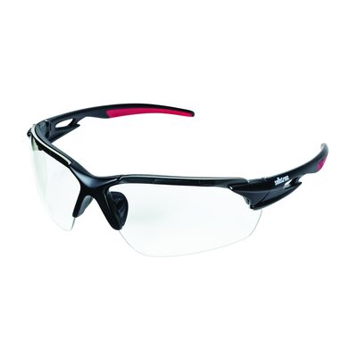 Sellstrom Safety Glasses - XP450 Series - Clear Lens - Black/Red Frame - Sta-Clear&reg; HC/AF