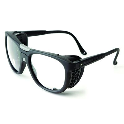 Sellstrom Safety Glasses - B5 Series - Clear Lens - Black Frame - Hard Coated - Clear Side Shield