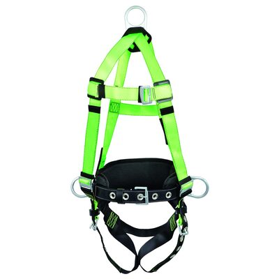 PeakWorks Contractor Harness with Positioning Belt - Grommeted Leg Straps - 3D - Class AP - Size S