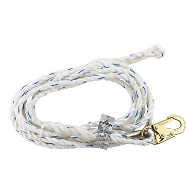 PeakWorks Standard Vertical Lifeline, 5/8" Rope - 150 FT - Snap Hook