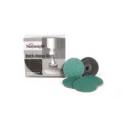 Sunmight USA Corporation 00102 Closed Coated Quick Change Disc, 3 in, P36 Grit, Alumina Zirconia, Roloc Attachment