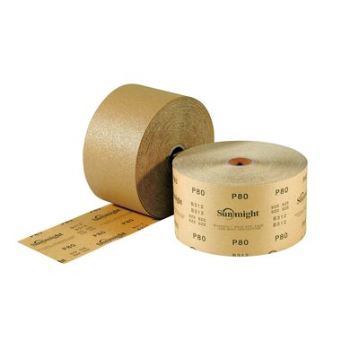 Sunmight USA Corporation Gold 22216 Open Coated Sheet Roll, 2-3/4 in W x 25 yd L, P400 Grit, Premium Aluminum Oxide Abrasive