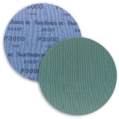 Sunmight USA Corporation Sunfoam 97225 Grip-On Polishing Disc, 6 in, 3000 Grit, Silicon Carbide, Hook and Loop Attachment