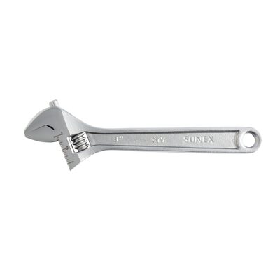 SUNEX 8 inch Chrome Adjustable Wrench
