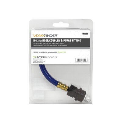 Tracer Products R-134A hose, coupler and purge fitting