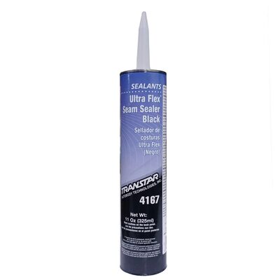 Transtar Autobody Products 4167 - Ultra Flex Seam Sealer - 11 oz Cartridge - Black - Pasty Solid