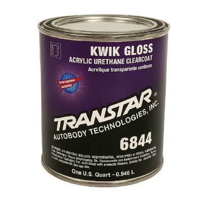 Transtar Autobody Products 6844 - Kwik Acrylic Urethane Clearcoat - 1 qt Can - Gloss - 4:1 Mixing