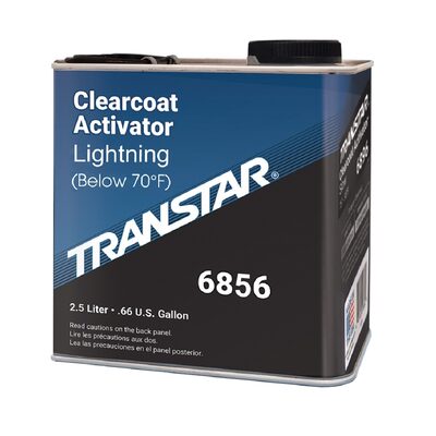 Transtar Autobody Products 6856 - 6800 Series Fast Lightning Clear Coat Activator - 2.5 L - Clear - Liquid