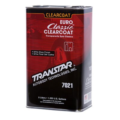 Transtar Autobody Products 7021 - EURO Classic Clearcoat - 5 L Can - Euro - 2:1 Mixing