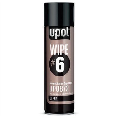 U Pol Products WIPE#6 UP0872 Solvent Based Degreaser, 450 mL Aerosol Can, Clear