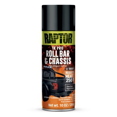 U Pol Products RAPTOR 1K Roll Bar & Chassis Gloss Black 10oz