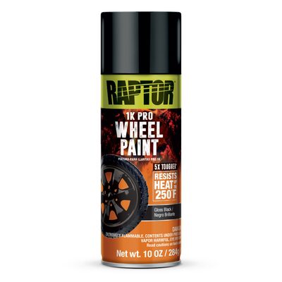 U Pol Products RAPTOR 1K Wheel Paint Gloss Black 10oz