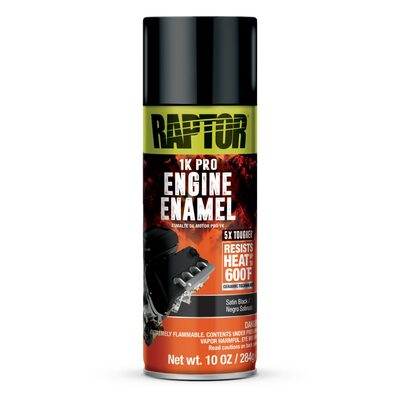 U Pol Products RAPTOR Engine Enamel Satin Black 10oz