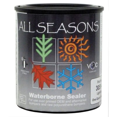 Urethane Supply Co. Polyvance 3051-4 Low VOC Waterborne Bumper Sealer, 1 qt, 20 min Drying Time, Light Gray
