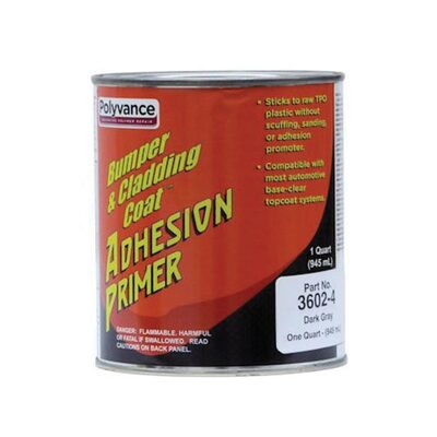 Urethane Supply Co. Polyvance Bumper & Cladding Coat 3602-4 Adhesion Primer, 1 qt Can, Medium Viscosity Pourable Liquid, Dark Gray