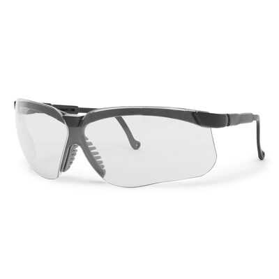 Uvex Genesis Safety Eyewear, Black Adjustable Frame, Clear Lens, Anti-Fog Lens Coating - RWS-51023