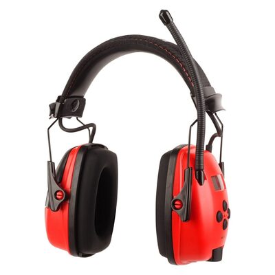 Uvex Sync Digital AM/FM/MP3 Radio Earmuff, Red/Black - RWS-53012
