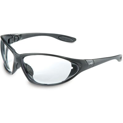 Uvex Seismic Orange Safety Glasses with Clear Anti-Scratch/Hard Coat Lens - S0600