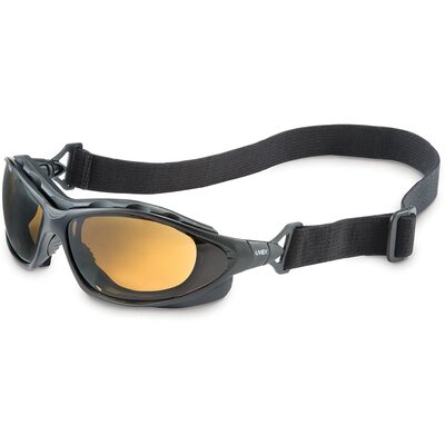 Uvex Seismic Black Safety Glasses with Brown Anti-Fog Lens - S0601X