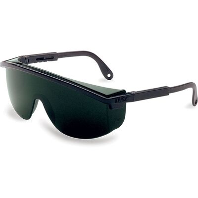 Uvex Astrospec 3000 Black Safety Glasses With Shade 5.0 Anti-Scratch/Hard Coat/Infra-Dura Lens - S1112