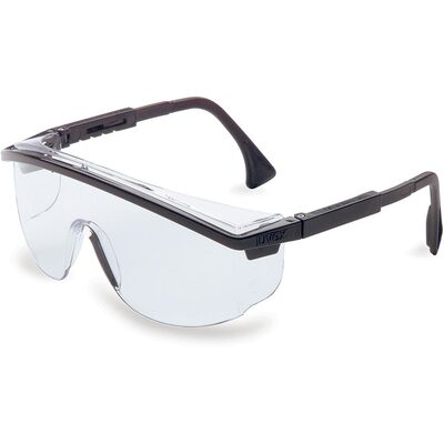Uvex Astrospec 3000 Black Safety Glasses With Clear Anti-Scratch/Hard Coat Lens - S1359