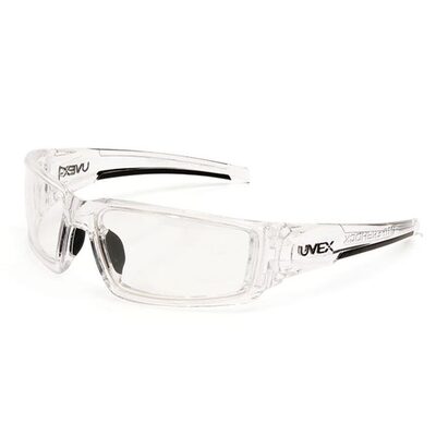 Uvex Hypershock Safety Glasses, Clear Frame with Clear Lens & HydroShield Anti-Fog Coating - S2970HS