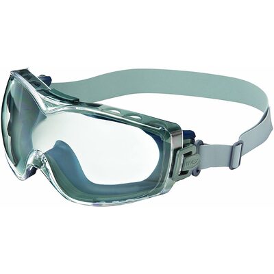 Uvex Stealth OTG Indirect Vent Chemical Splash Goggles, Navy Frame & Clear HydroShield Anti-Fog Lens - S3970HS