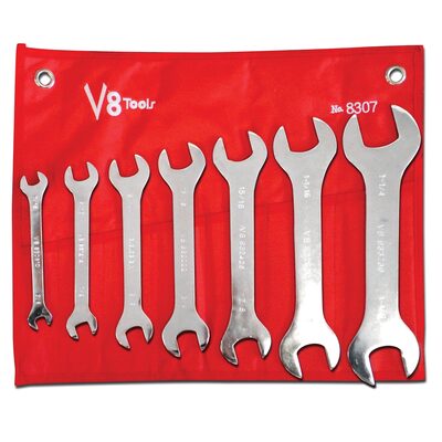 V-8 Tools WRE SET 7PC SUPER THIN 3/8 - 1-1/4