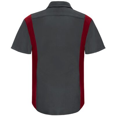 Workwear Outfitters Men's Short Sleeve Perform Plus Shop Shirt w/ Oilblok Tech Grey/Charcoal, XL