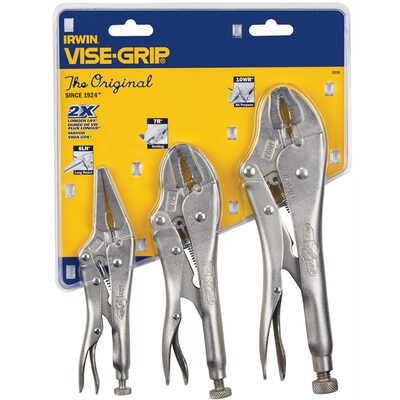 Vise Grip 323S  3 Pc. Tool Set Contains One Each: 10WRr, 7Rr and 6LNr Locking Tools