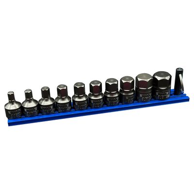VIM Tools Impact Metric Hex Driver Set 10 Piece Power Or Hand Approved, 3/8 Square Drive