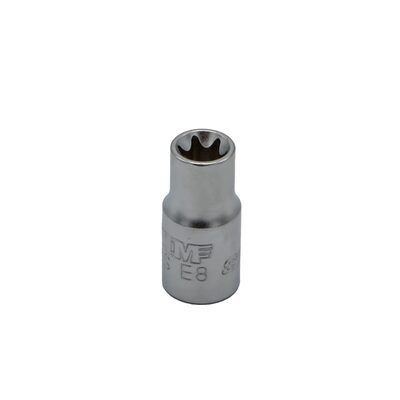 VIM Tools E8 TORX Socket, 1/4 Inch Square Drive, Satin Chrome
