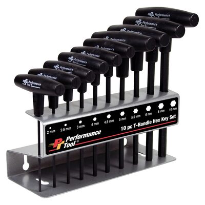 Wilmar Corp. / Performance Tool 10 Piece Metric T-Handle Hex Key